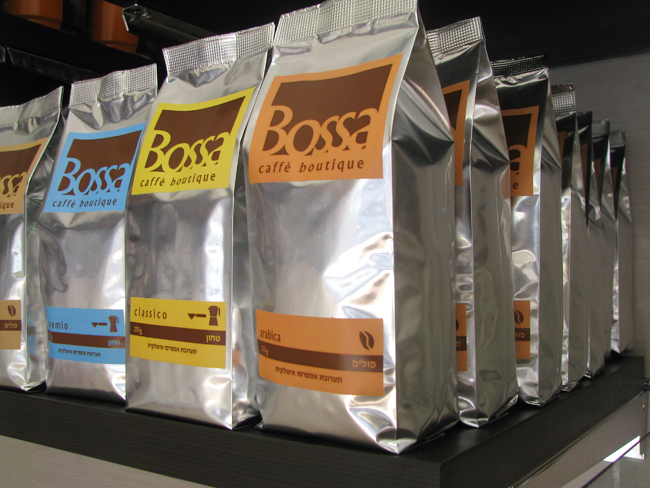 Coffee in Israel: bossa coffee, beans & ground, Premio, Eccelenza, Arabica, Classico etc.